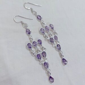 Sterling silver chandelier earrings